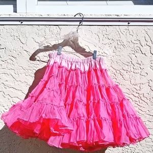 Vintage Hot Pink Petticoat Tutu • 80's Skirt